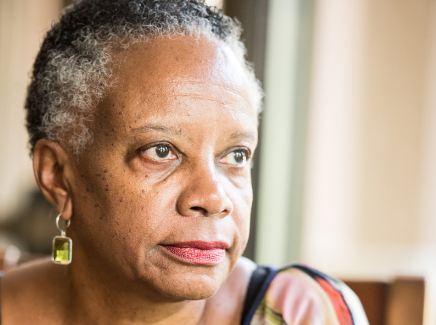 Portrait of older African American woman